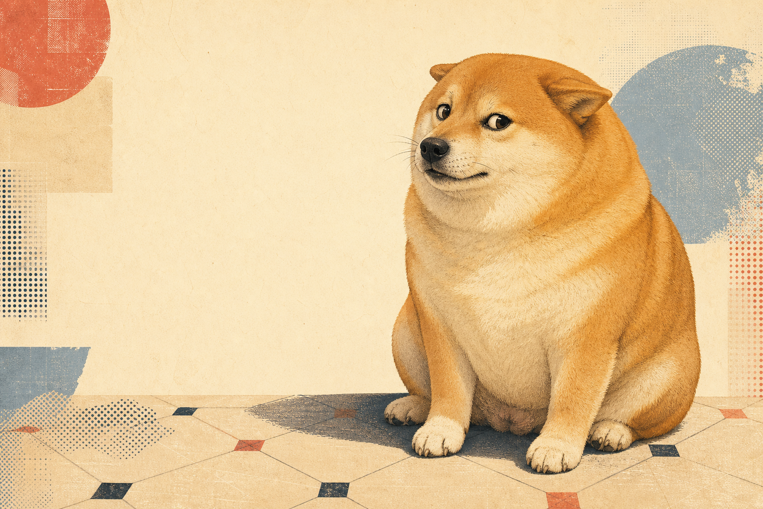 Editorial portrait of Balltze, the Shiba Inu behind the Cheems meme